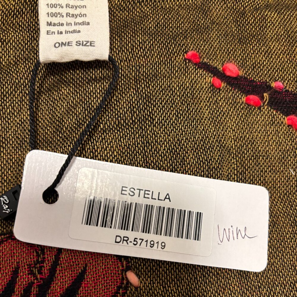 Magical embroidered, long duster-style Boho dream coat with pockets, "One Size" - Picture 13 of 15